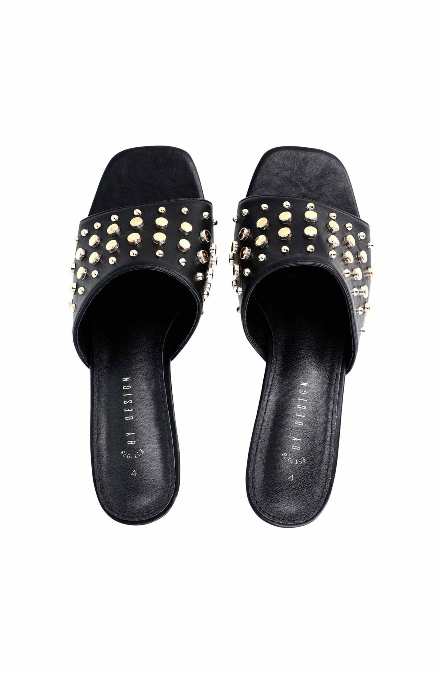 Footwear | Robz Studded Mule Kitten Heel Heels