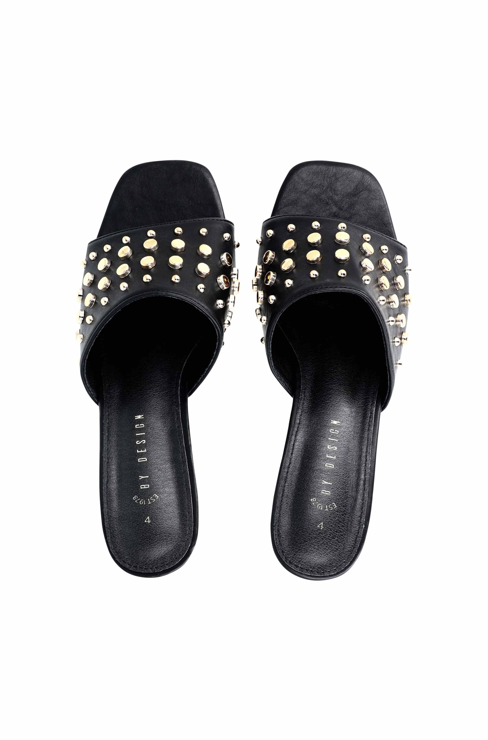 Footwear | Robz Studded Mule Kitten Heel Heels