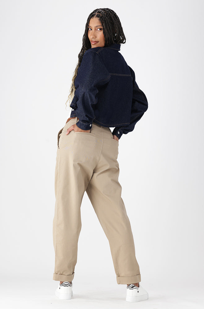 CORA BELTED CHINO_ 162067 _ Stone