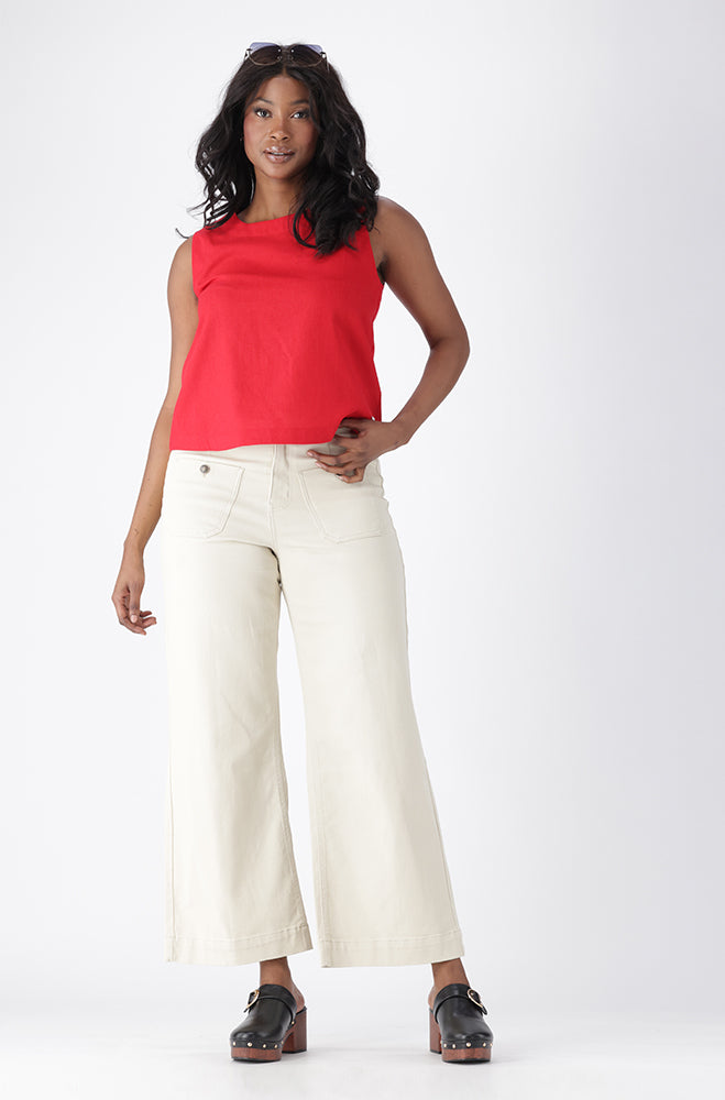 LUMA DENIM HI RISE WIDE LEG JEANS
