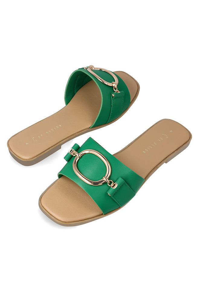 Camy circular gold trim sandal
