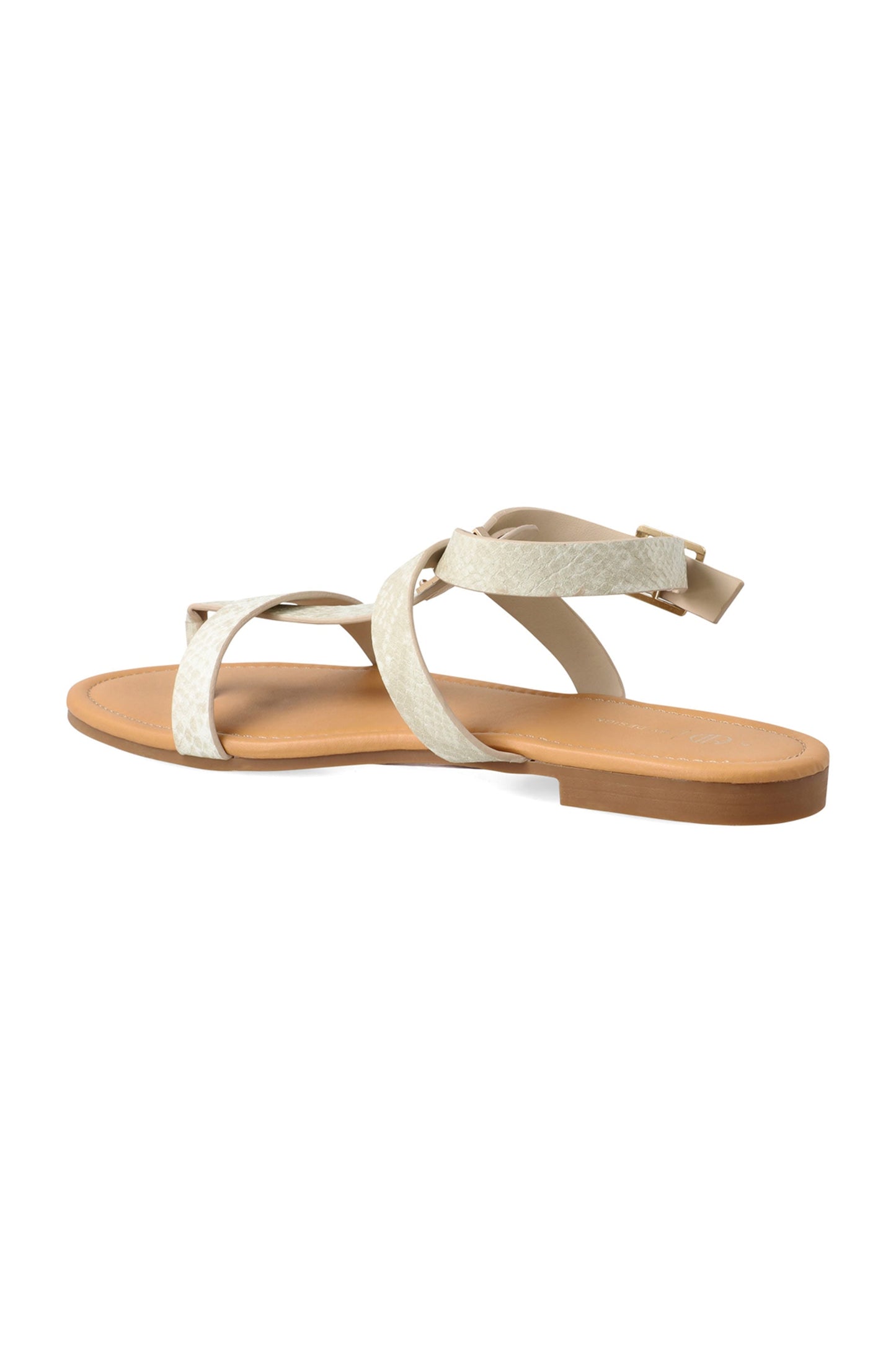 Tania textured ankle strap sandal