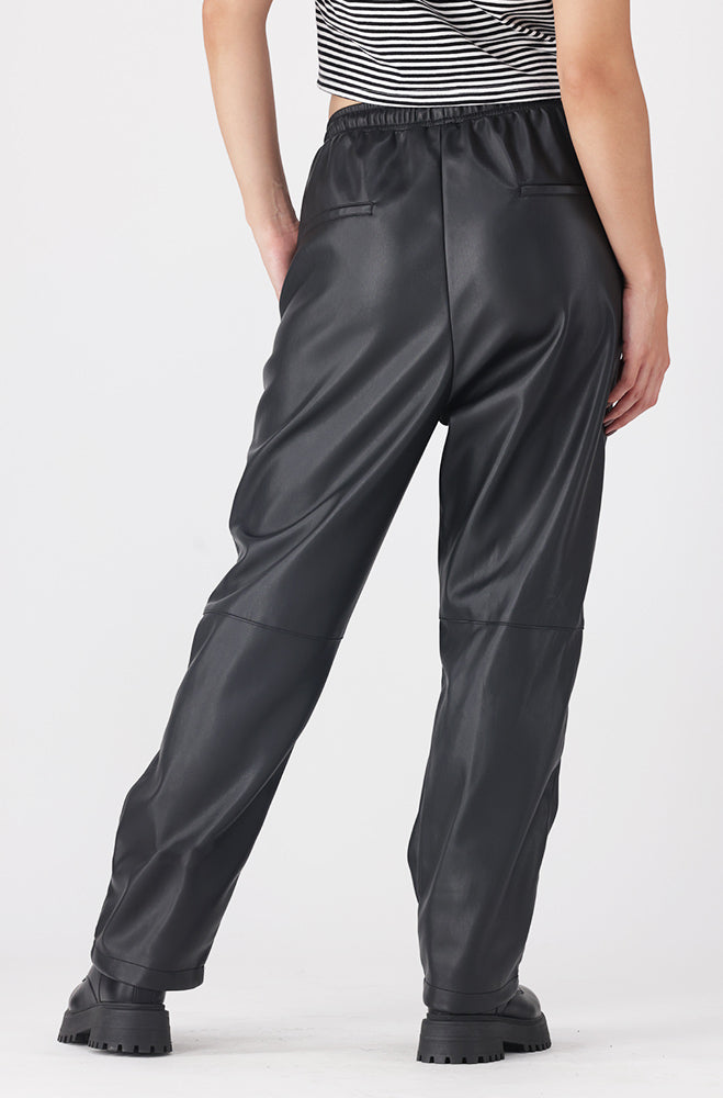 Ladies | Aria Pu Jogger _ 160743 Black Joggers