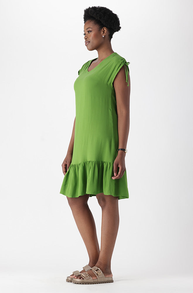 Ladies | Nicole Shoulder Tie Tiered Dress Dresses