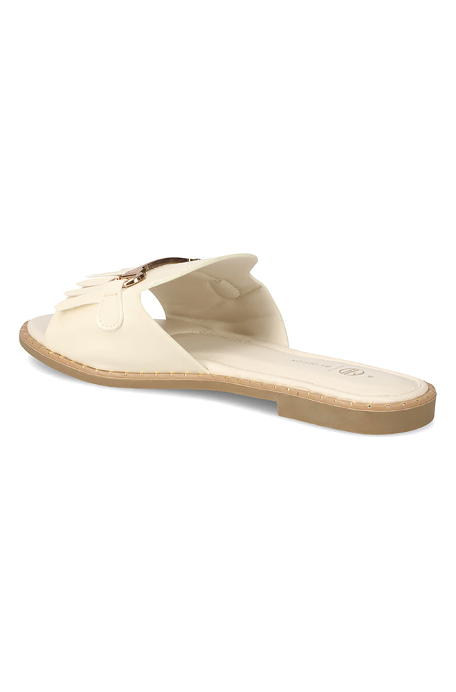 Freda frayed saddle detailed sandal