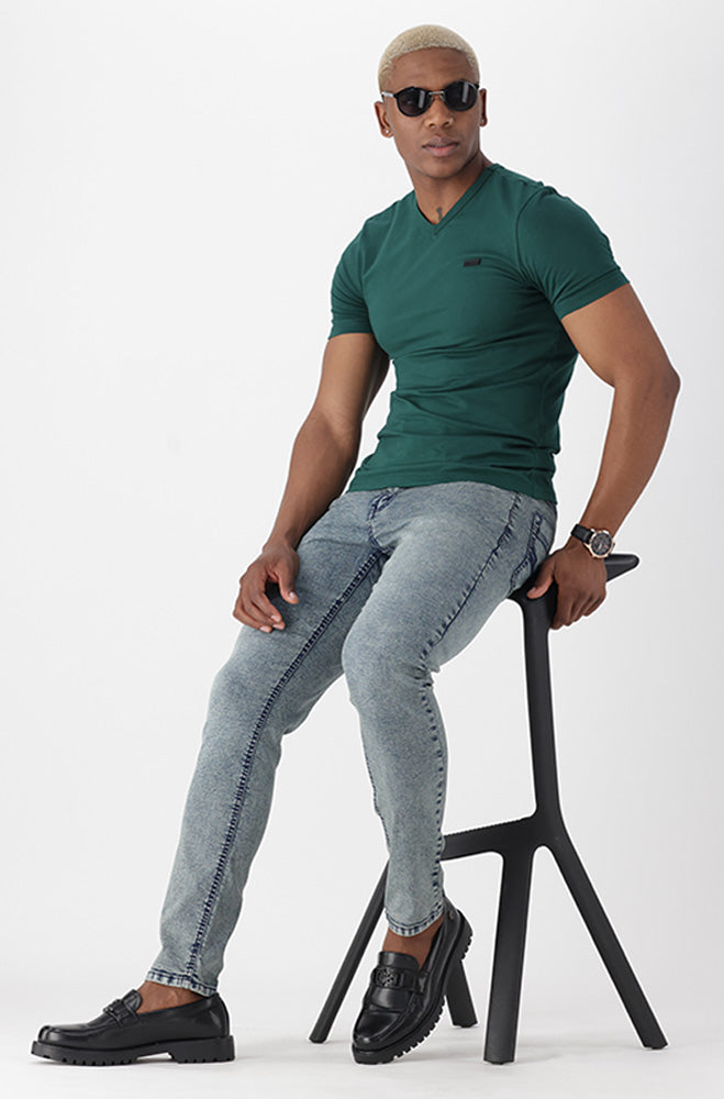 Mens | Landau Slim Fit Denim _ 164127 Light Wash Jeans
