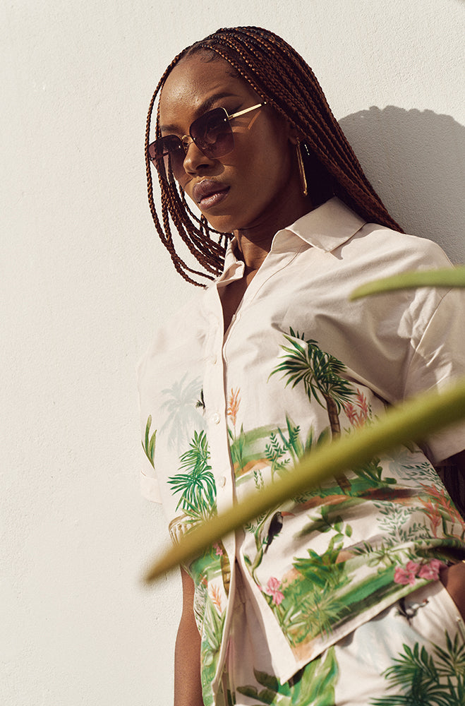 ALLEGRA PRINTED BOXY SHIRT