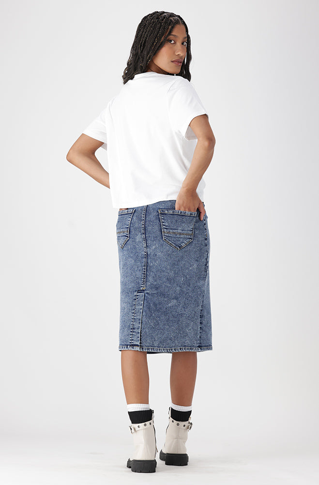 Ladies | Lea Boxy Tee with Pearl Trim Detail _ 163126 White T-shirts