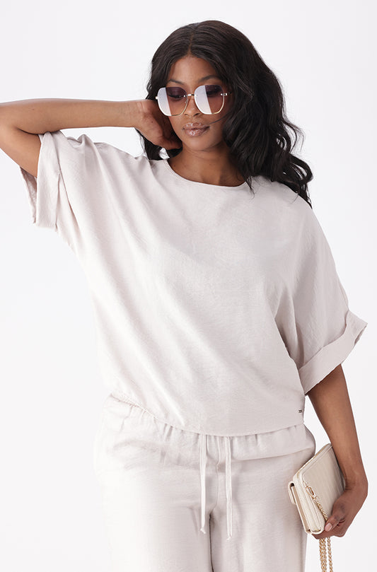 ARIELLA TEXTURED BOXY TOP