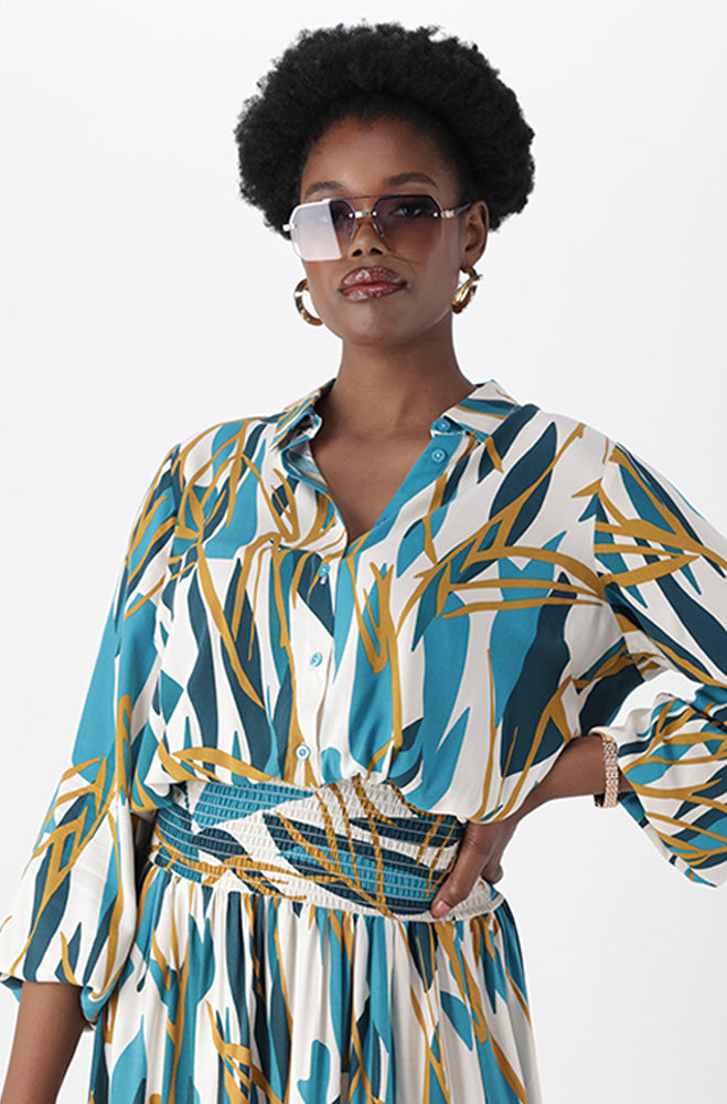 LINA ELASTICATED HEM SHIRT