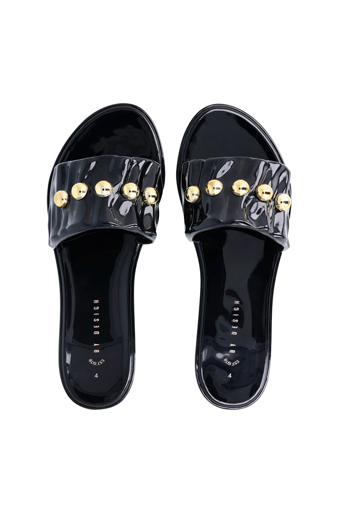 Footwear | Mila Frilled Pearl Jelly Sandals