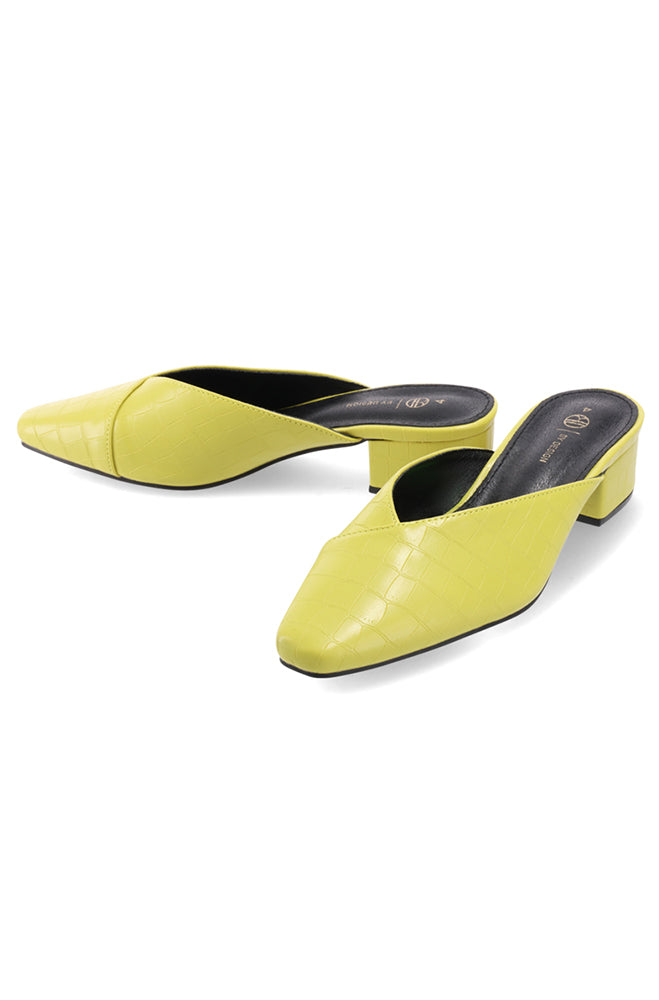 Zenobia Croc upper block heel