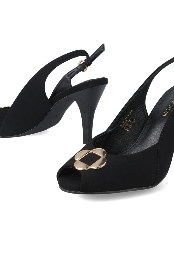 Alina Lami gold detailed sandal heel
