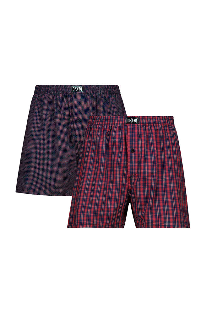 Underwear | Isa Woven Boxers 2pk _ 157274 Red Boxer Shorts