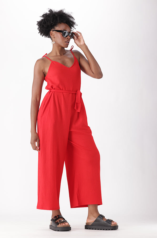 BIJOU TEXTURED KNIT JUMPSUIT