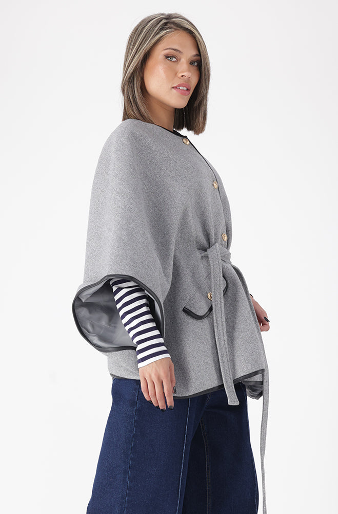 MAREN MELTON BELTED PONCHO