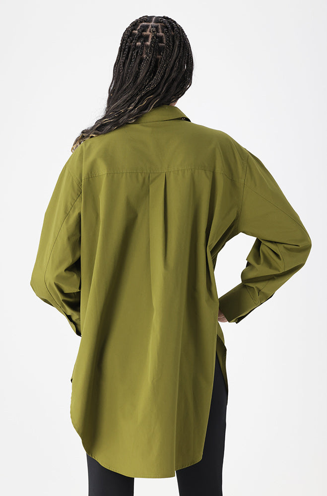 Ladies | Mia Boyfriend Shirt _ 162563 Green Shirts