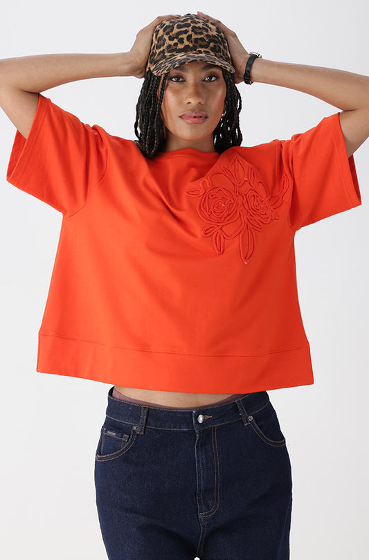 CARINA BOXY FLOWER PRINT TEE