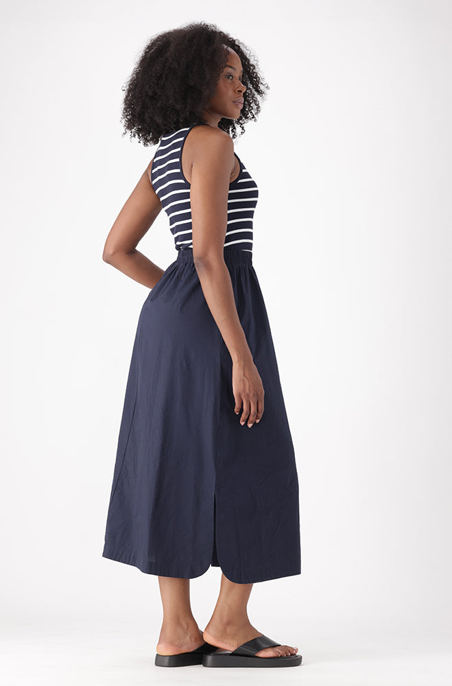 SELESTIA SLEEVELESS RIB COMBO DRESS