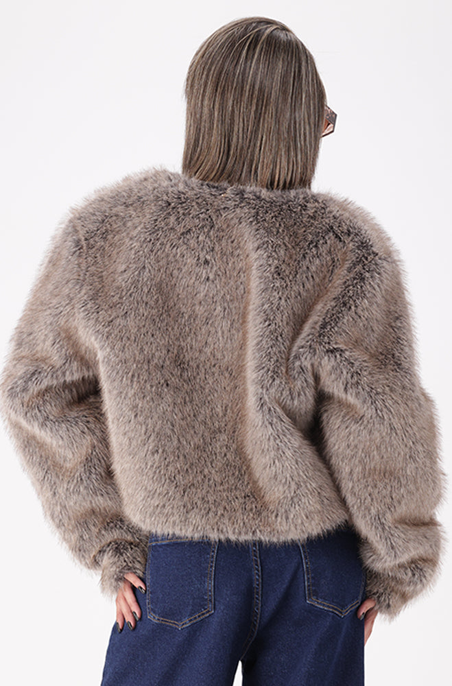 IZZY SHORT FAUX FUR JACKET
