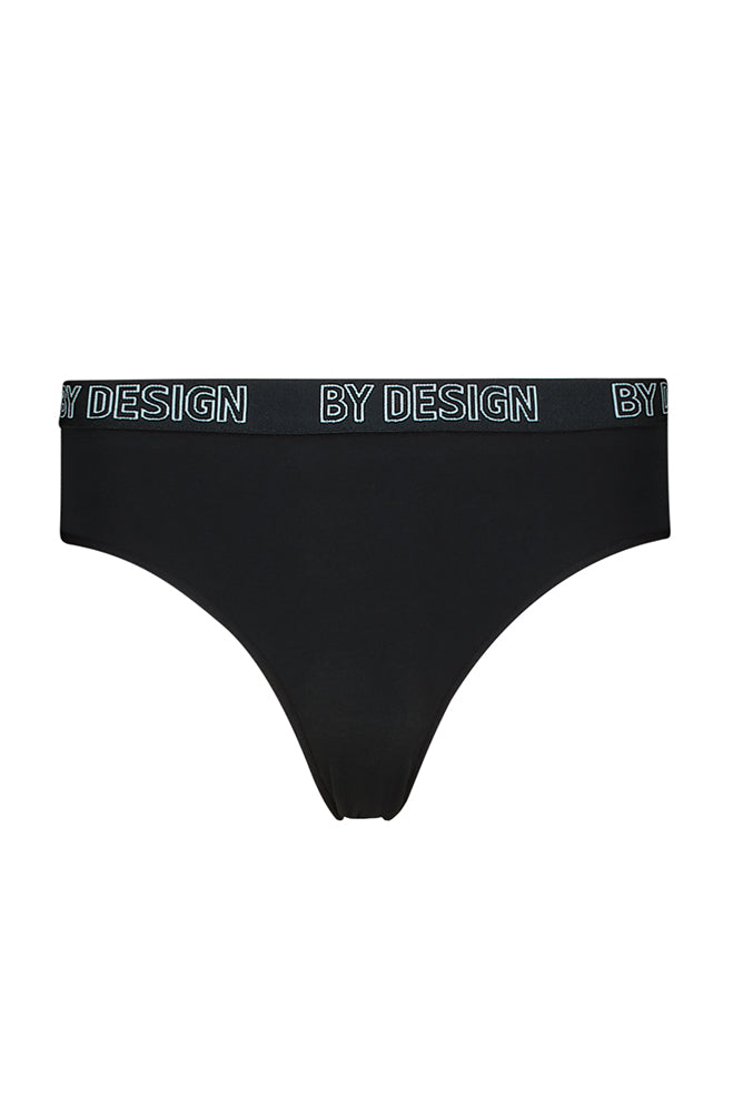 Underwear | by Design Branded Elastic Hipster Black Briefs