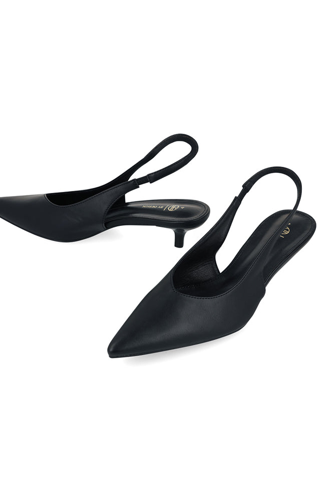 Lola Basic court PU slingback kitten heel