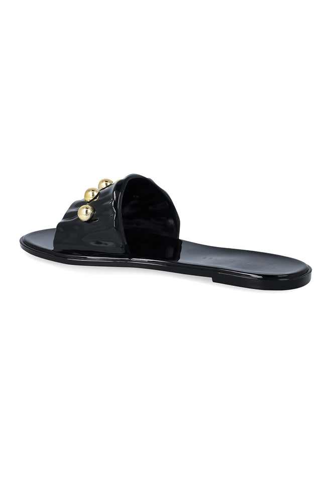 Footwear | Mila Frilled Pearl Jelly Sandals