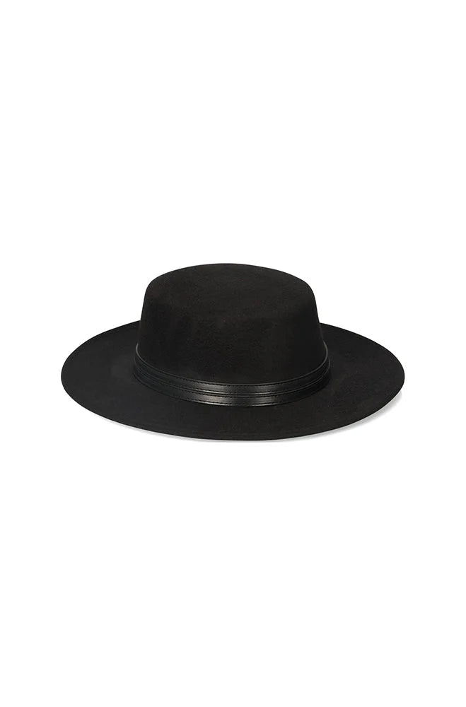 Accessories | Hailey Boater Felt Hat _ 153245 Black