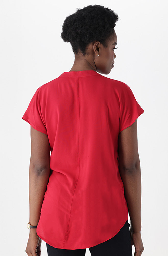 Ladies | Edith Portofino Hi Low Hem Top Blouses