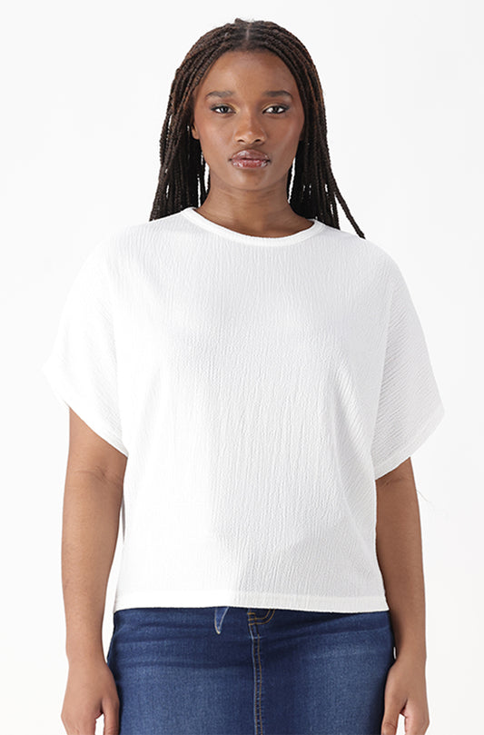 ELENA TEXTURED TOP