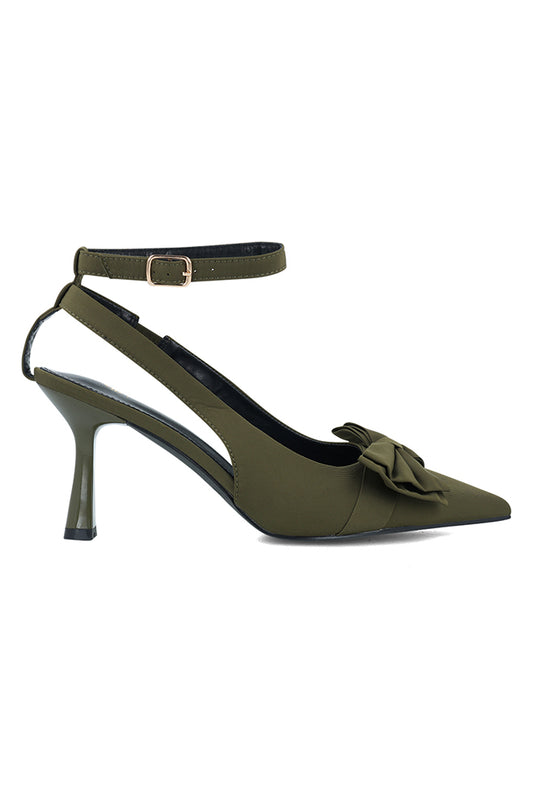 Candi slingback heel with bow detail