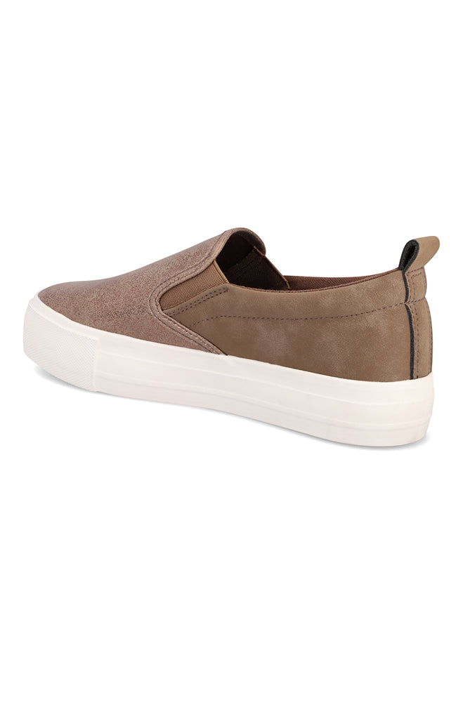 Footwear | Jemima Bronze Gusset Sneakers