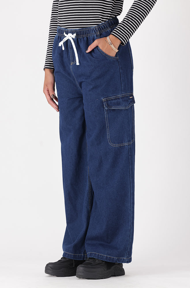 RHEA DENIM UTILITY WIDE LEG