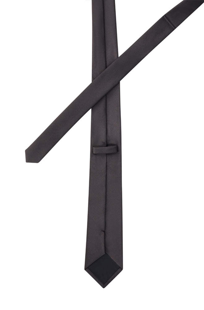 EZRA TIE & TIE-CLIP - GREY