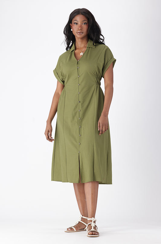 SACHA BUTTON DRESS