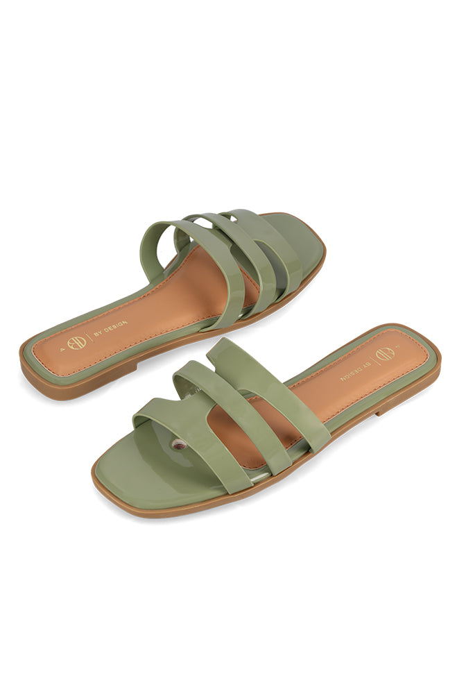 Rowena Cross band patent sandal
