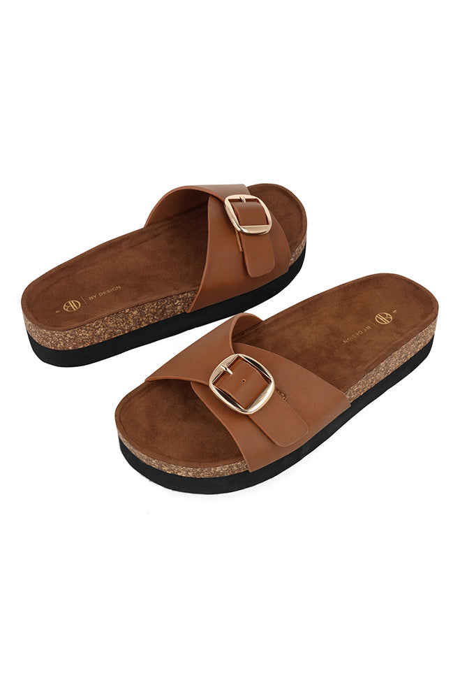 Rachel comfort buckle vamp sandal