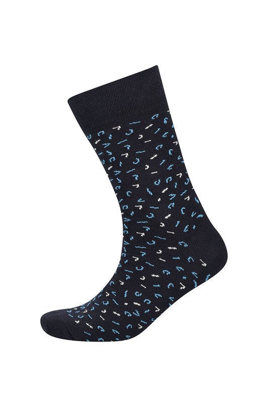 NEIL NAVY PRINTED SINGLE SOCK