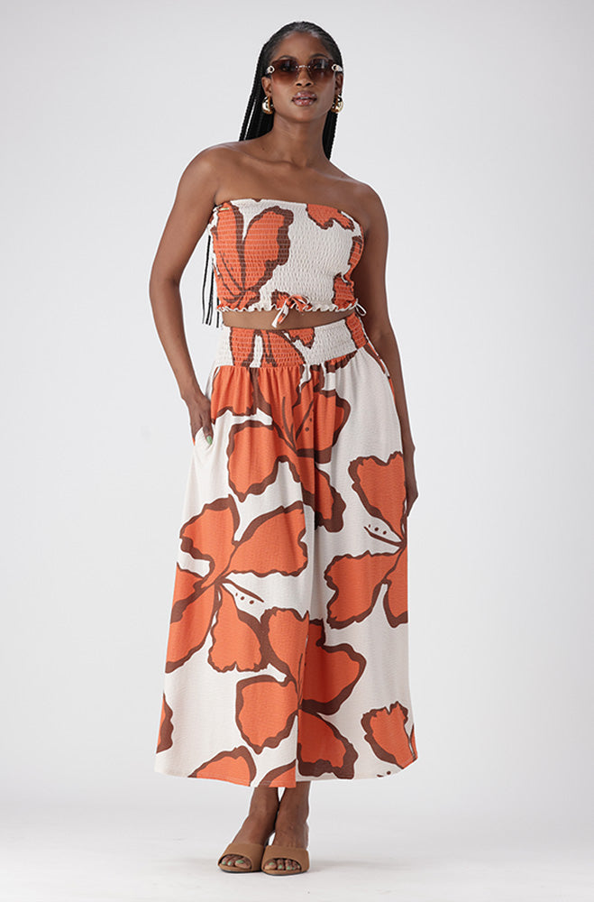 ADALYN PRINTED TEXTURED SKIRT