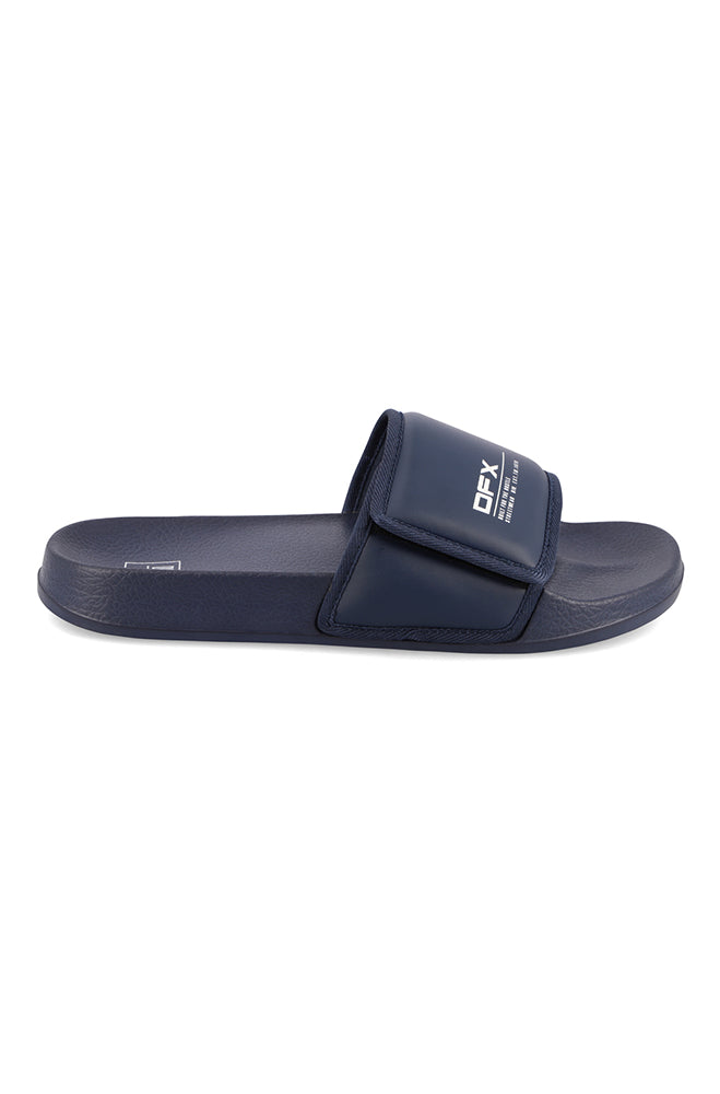 Footwear | Kendric Padded Velcro Slide _ 167650 Navy Sandals