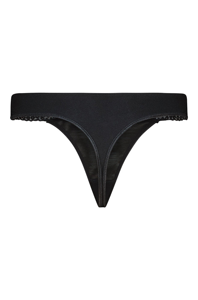RAE LACE FRONT/MESH BACK THONG