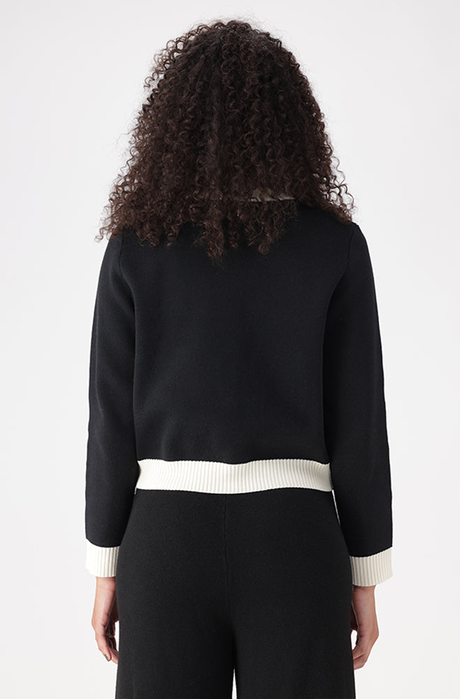 KALIYAH CONTRAST KNIT CARDIGAN