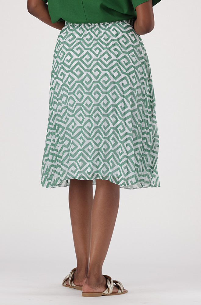 IRIS GEO PLEATED SKIRT