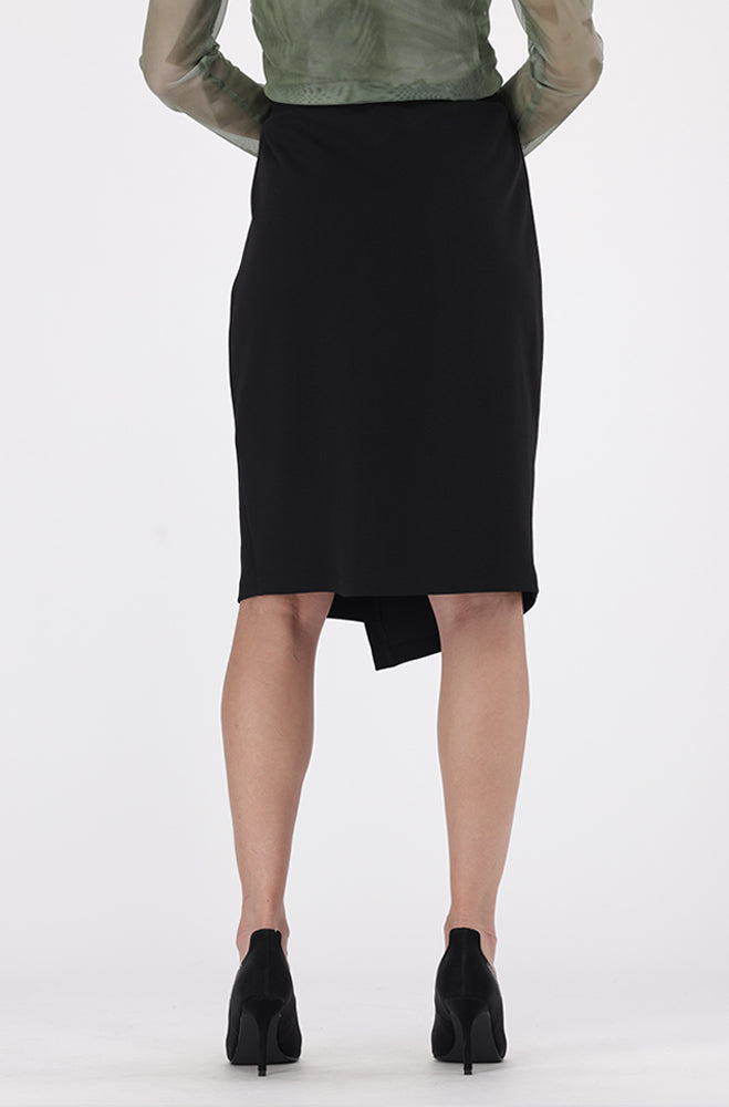 IMARA WRAP BUTTON PENCIL SKIRT