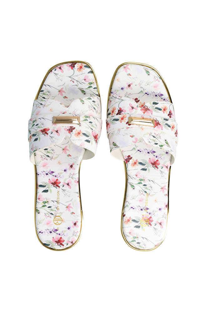 Carmelita floral printed upper detail sandal
