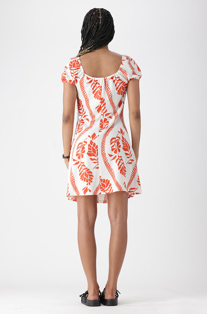 SKYLER TEXTURED FRONT TIE DRESS