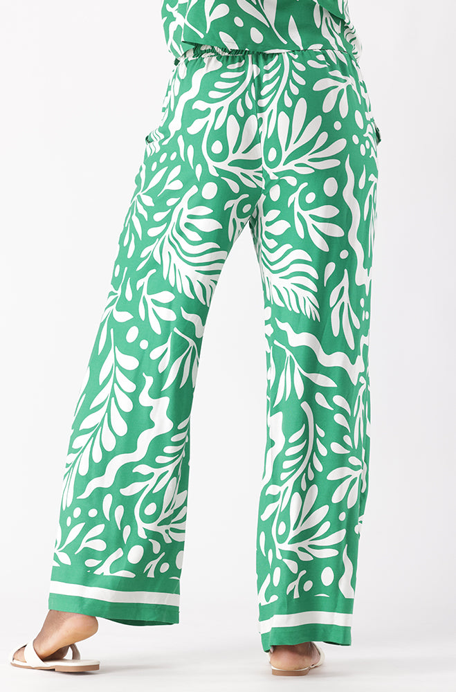 SKYLIN PRINTED WIDE LEG PANTS