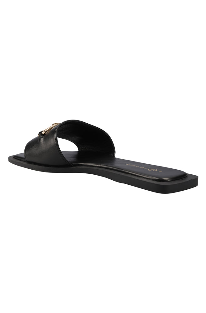 Gold PU detail sandal