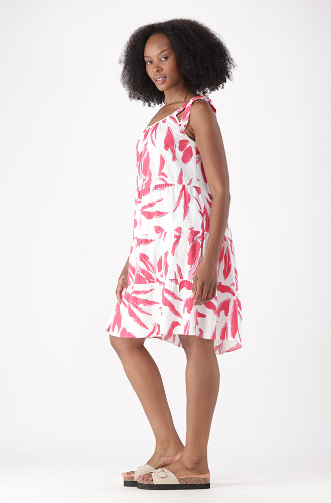 EISLEY PRINTED MIDI TIE DRESS
