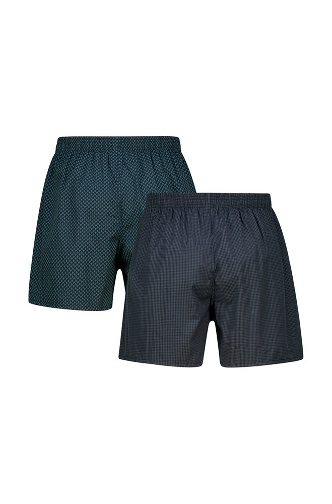 Underwear | Marley Woven Boxers 2pk _ 157298 Green Boxer Shorts